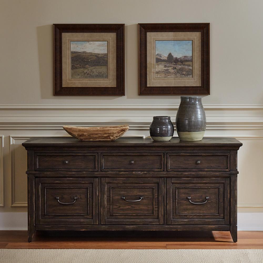 Liberty Furniture - Paradise Valley Credenza in Saddle Brown - 297-HO121 veiw 1