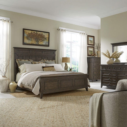 Liberty Furniture - Paradise Valley - King California Panel Bed, Dresser & Mirror, Chest in Brown - 297-BR-CPDMC view 1