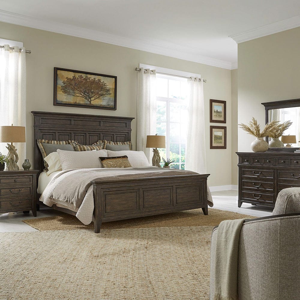 Liberty Furniture - Paradise Valley - King California Panel Bed, Dresser & Mirror, Night Stand in Brown - 297-BR-CPDMN view 1