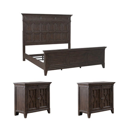 Liberty Furniture - Paradise Valley King Panel Bed, 2 Bedside Chests - 297-BR-KPB2BSC view 1