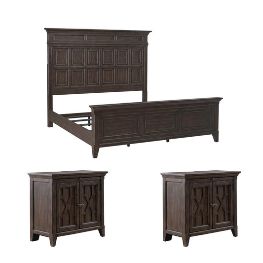 Liberty Furniture - Paradise Valley King Panel Bed, 2 Bedside Chests - 297-BR-KPB2BSC view 1