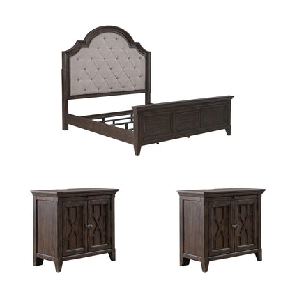 Liberty Furniture - Paradise Valley King Uph Bed, 2 Bedside Chests - 297-BR-KUB2BSC view 1