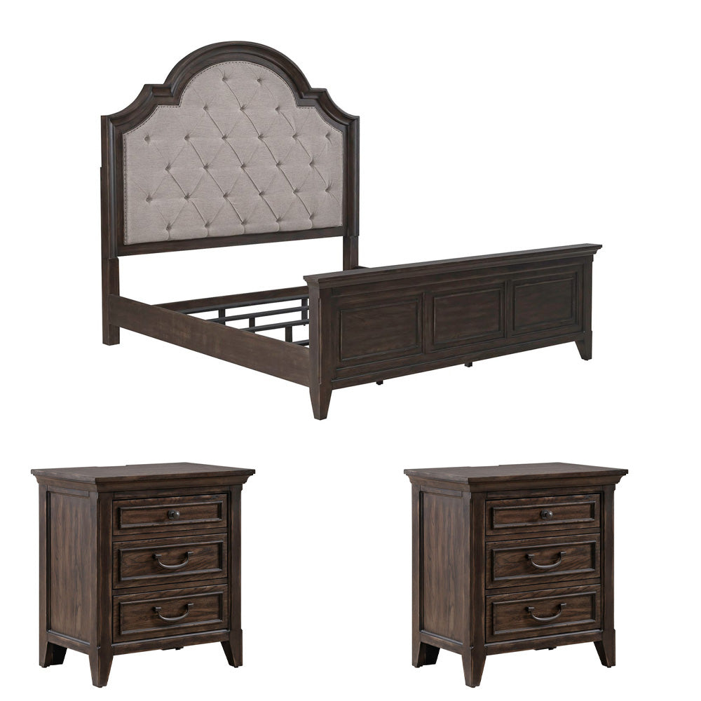 Liberty Furniture - Paradise Valley King Upholstered Bed, 2 Nightstands - 297-BR-KUB2NS view 1