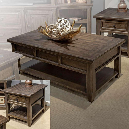 Liberty Furniture - Paradise Valley Opt 3 Piece Set ( Lift-Top Cocktail & 2-End tables) - 297-OT-O3PCS veiw 1