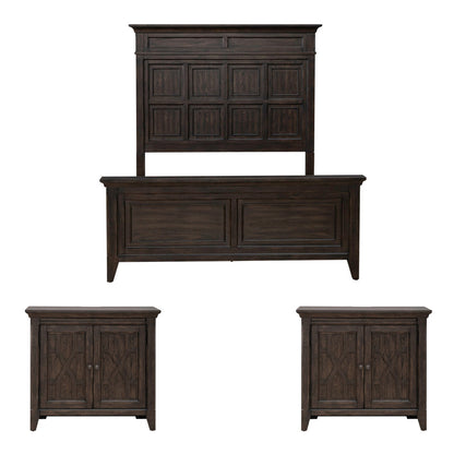 Liberty Furniture - Paradise Valley Queen Panel Bed, 2 Bedside Chests - 297-BR-QPB2BSC view 1