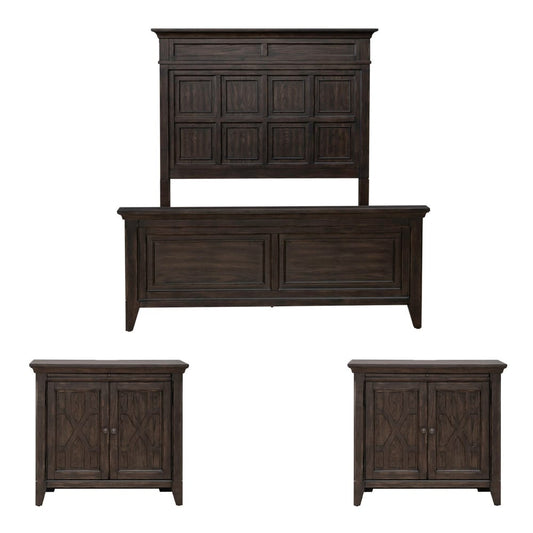 Liberty Furniture - Paradise Valley Queen Panel Bed, 2 Bedside Chests - 297-BR-QPB2BSC view 1