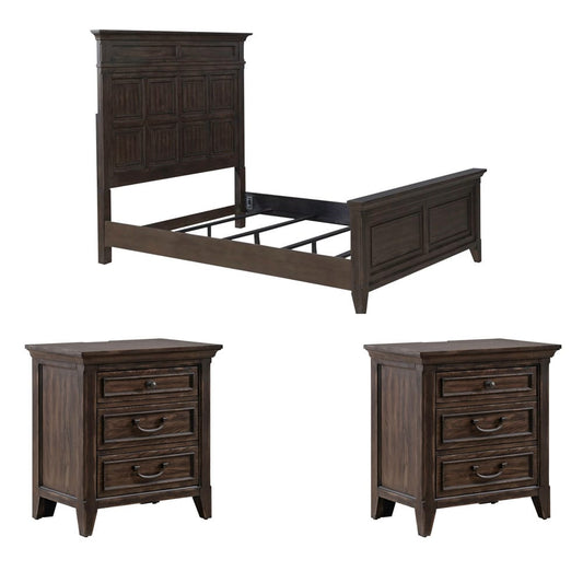 Liberty Furniture - Paradise Valley Queen Panel Bed, 2 Nightstands - 297-BR-QPB2NS view 1