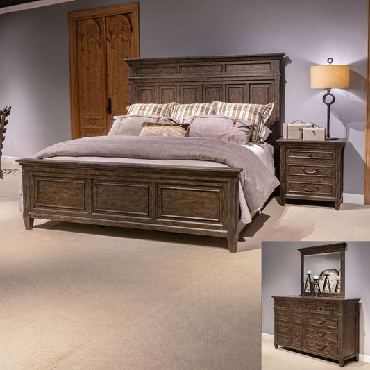 Liberty Furniture - Paradise Valley Queen Panel Bed, Dresser & Mirror, Night Stand  - 297-BR-QPBDMN veiw 1