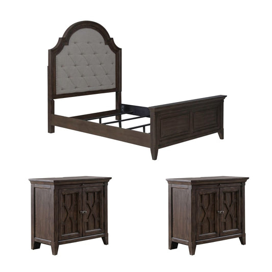 Liberty Furniture - Paradise Valley Queen Uph Bed, 2 Bedside Chests - 297-BR-QUB2BSC view 1