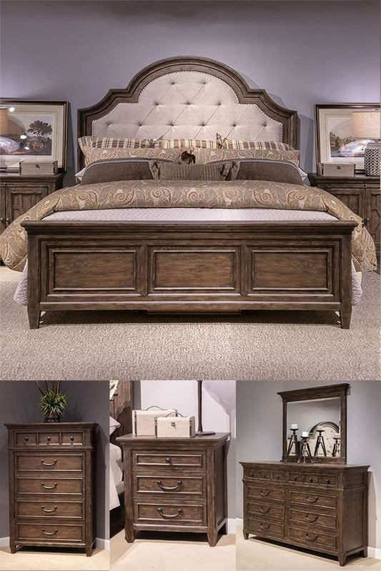 Liberty Furniture - Paradise Valley Queen Uph Bed, Dresser & Mirror, Chest, Night Stand  - 297-BR-QUBDMCN veiw 1
