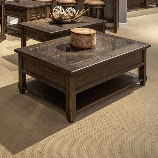 Liberty Furniture - Paradise Valley Rectangular Cocktail Table in Saddle Brown - 297-OT1010 veiw 1