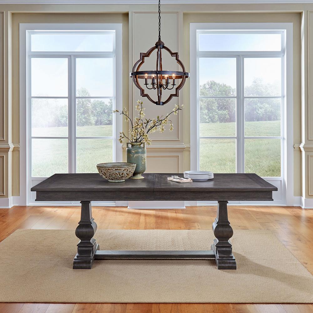 Liberty Furniture - Paradise Valley Trestle Table in Saddle Brown - 297-DR-TRS veiw 1