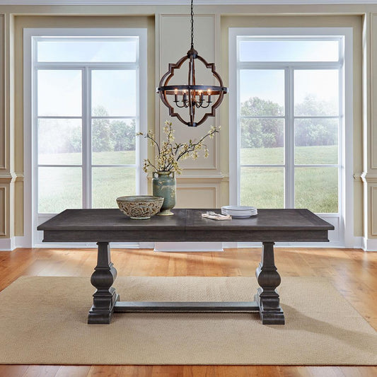 Liberty Furniture - Paradise Valley Trestle Table in Saddle Brown - 297-DR-TRS veiw 1