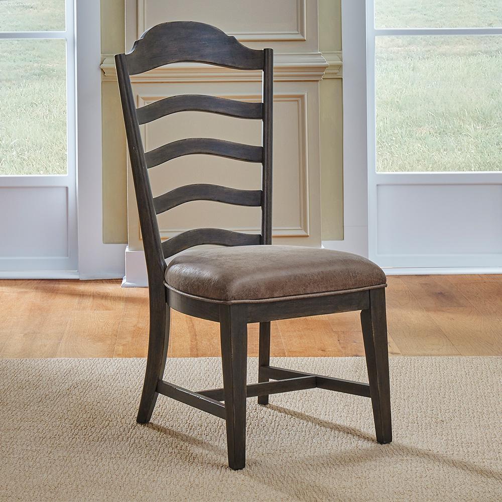 Liberty Furniture - Paradise Valley Uph Ladder Back Side Chair  in Saddle Brown - 297-C2001S veiw 1
