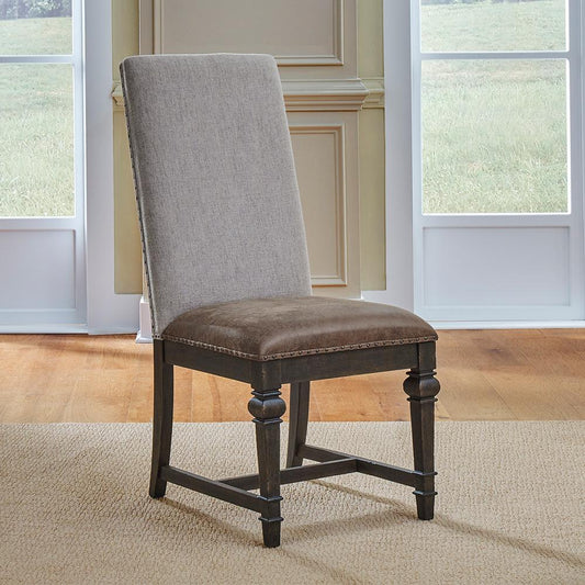 Liberty Furniture - Paradise Valley Uph Side Chair  in Saddle Brown - 297-C6501S veiw 1