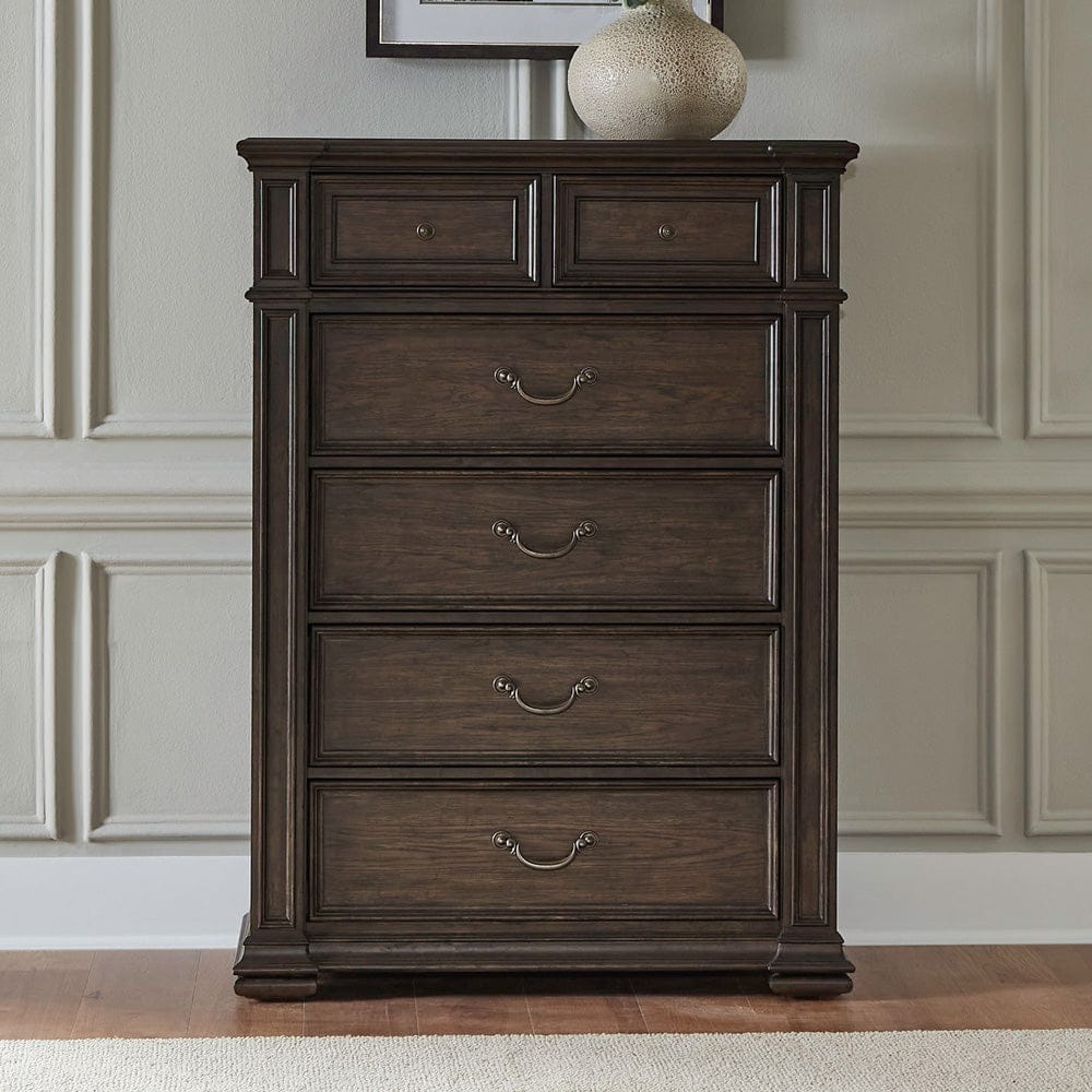 Liberty Furniture - Provence Park - 6 Drawer Chest in Brown - 765-BR41 view 1