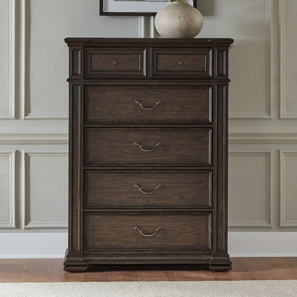 Liberty Furniture - Provence Park - 6 Drawer Chest in Brown - 765-BR41 view 1