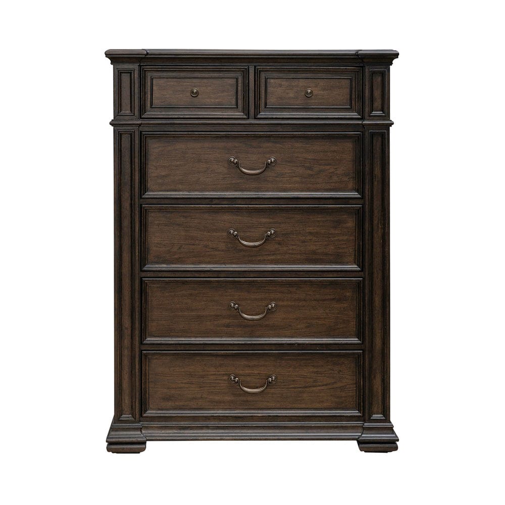 Liberty Furniture - Provence Park - 6 Drawer Chest in Brown - 765-BR41 view 3