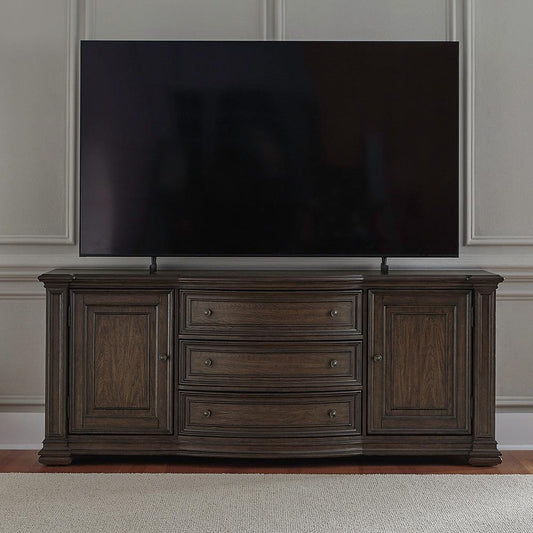 Liberty Furniture - Provence Park 78 Inch TV Console in Chateau Brown - 765-TV78 veiw 1