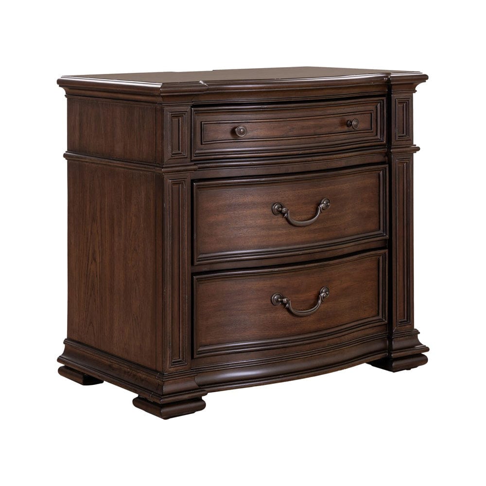 Liberty Furniture - Provence Park - Bedside Chest w/ Charging Station in Brown - 765-BR62 view 2