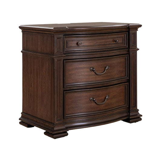 Liberty Furniture - Provence Park - Bedside Chest w/ Charging Station in Brown - 765-BR62 view 2