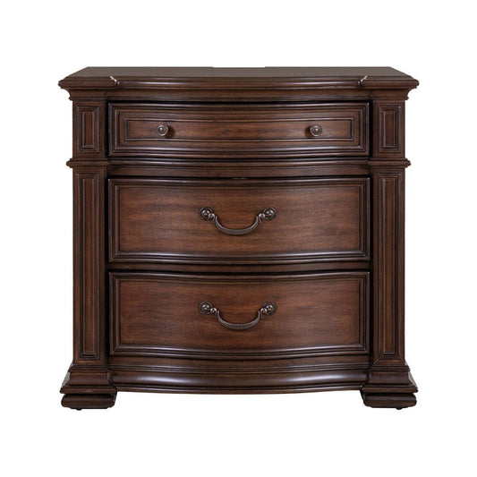 Liberty Furniture - Provence Park - Bedside Chest w/ Charging Station in Brown - 765-BR62 view 3