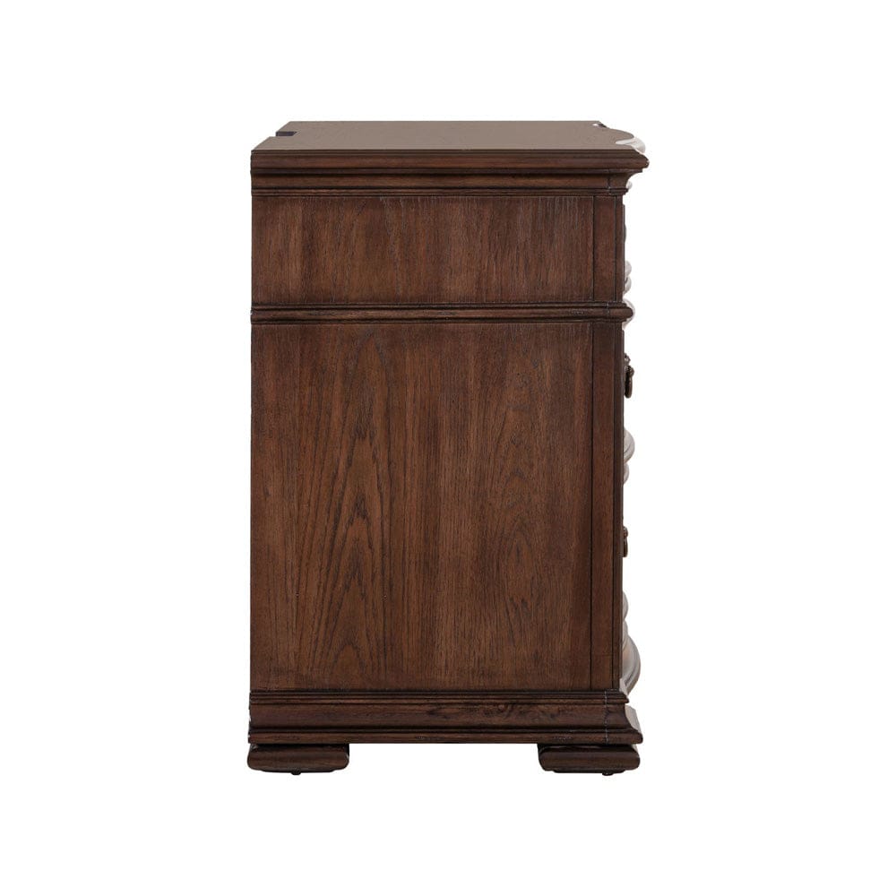Liberty Furniture - Provence Park - Bedside Chest w/ Charging Station in Brown - 765-BR62 view 4