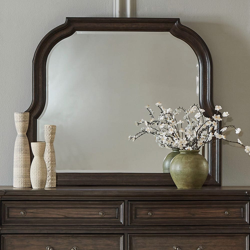 Liberty Furniture - Provence Park - Curved Mirror in Brown - 765-BR52 view 1