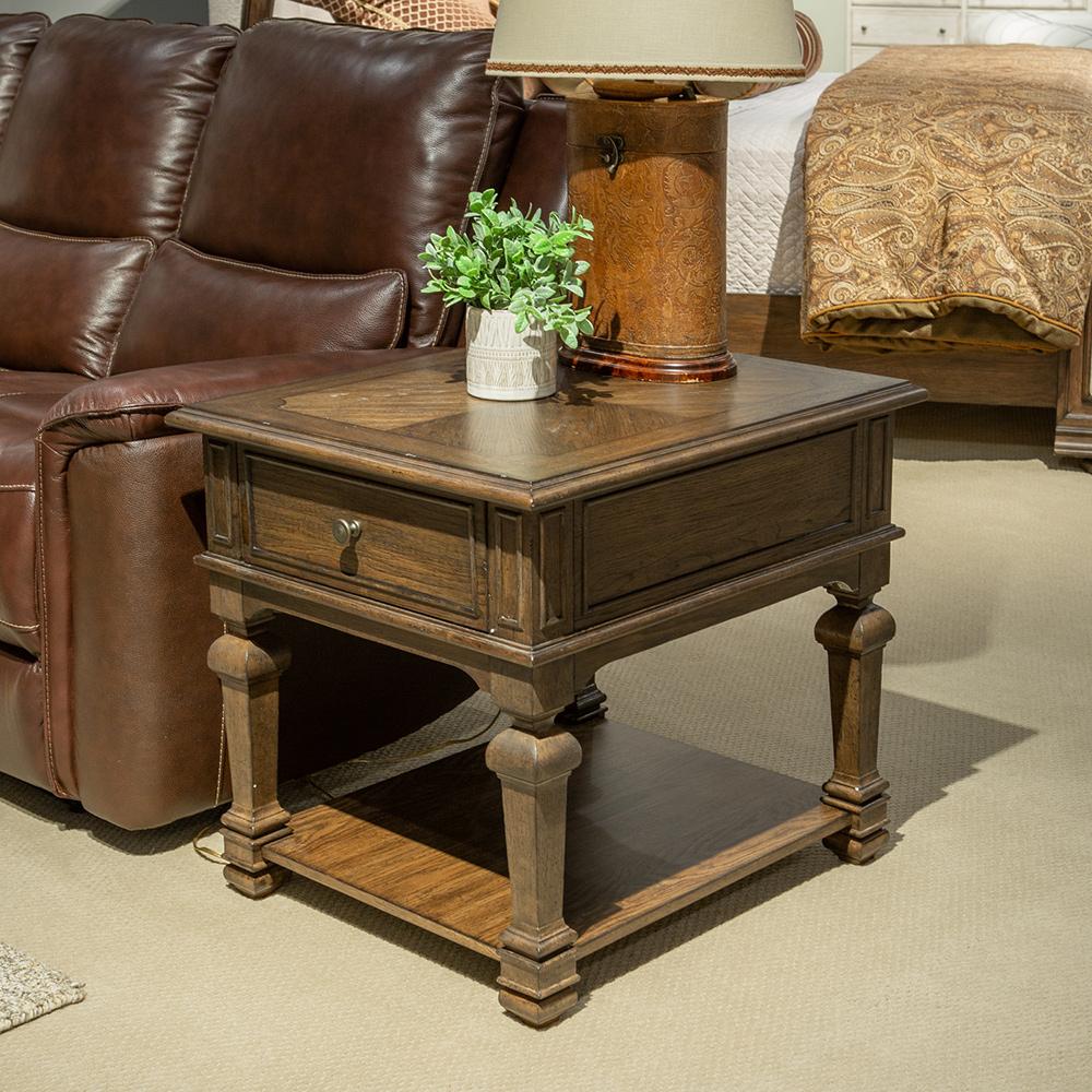 Liberty Furniture - Provence Park Drawer End Table in Chateau Brown - 765-OT1020 veiw 1