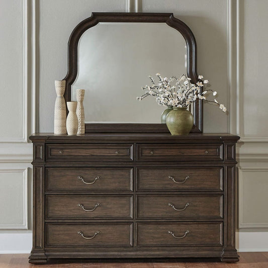 Liberty Furniture - Provence Park - Dresser & Mirror in Brown - 765-BR-DM view 1