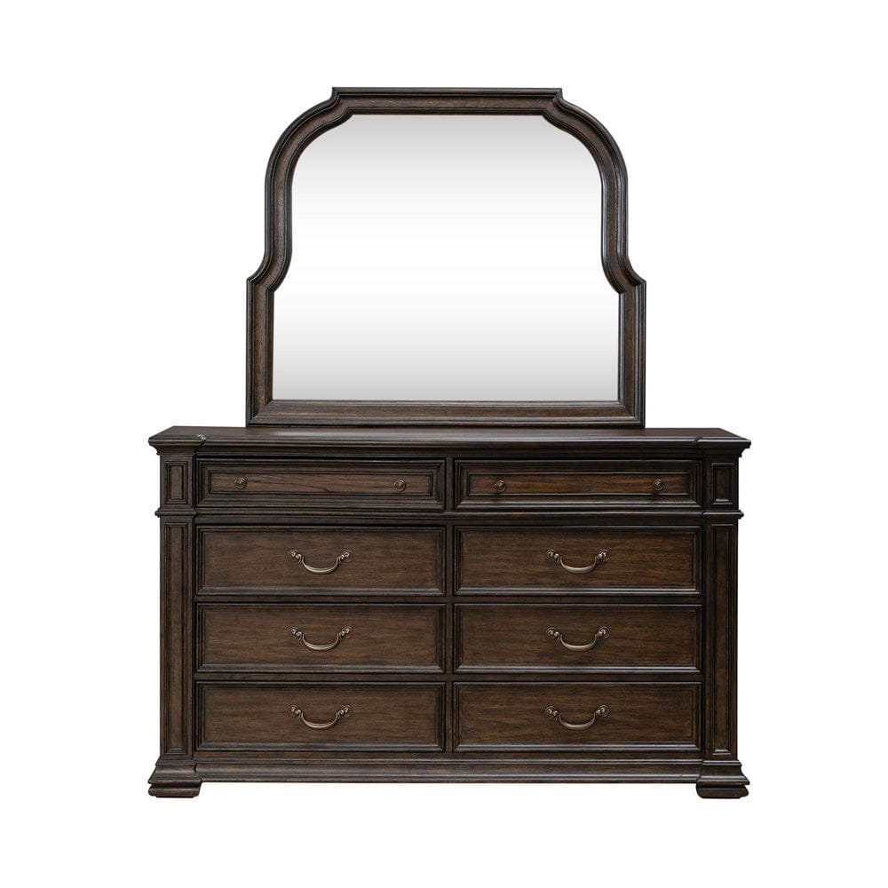 Liberty Furniture - Provence Park - Dresser & Mirror in Brown - 765-BR-DM view 3
