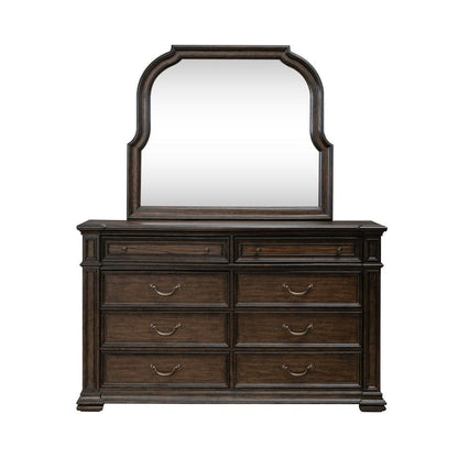 Liberty Furniture - Provence Park - Dresser & Mirror in Brown - 765-BR-DM view 3