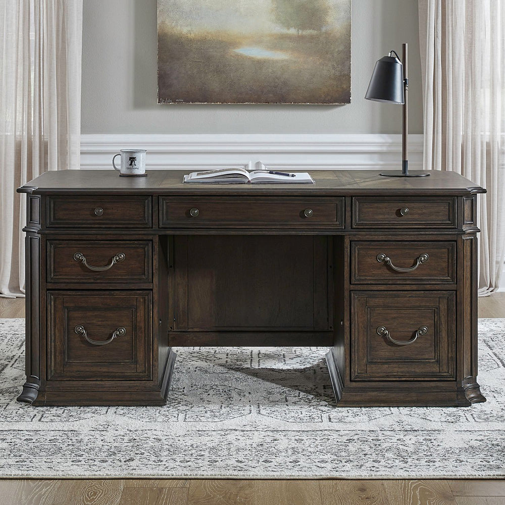 Liberty Furniture - Provence Park Jr Executive Desk - 765-HO-JED view 7
