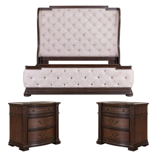 Liberty Furniture - Provence Park King Shelter Bed, 2 Bedside Chests - 765-BR-KSH2BSC view 1