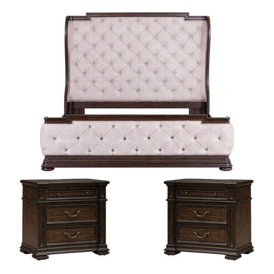 Liberty Furniture - Provence Park King Shelter Bed, 2 Night Stands - 765-BR-KSH2NS view 1