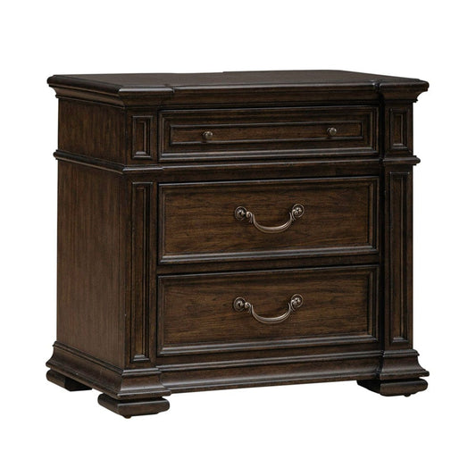 Liberty Furniture - Provence Park - Nightstand w/ Charging Station in Brown - 765-BR61 view 2