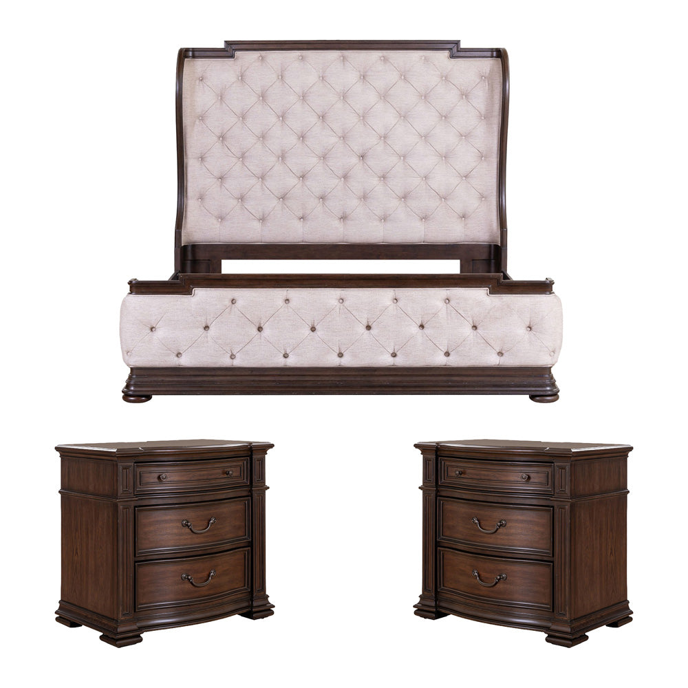 Liberty Furniture - Provence Park Queen Shelter Bed, 2 Bedside Chests - 765-BR-QSH2BSC view 1