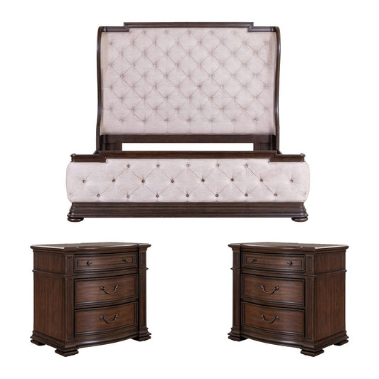 Liberty Furniture - Provence Park Queen Shelter Bed, 2 Bedside Chests - 765-BR-QSH2BSC view 1