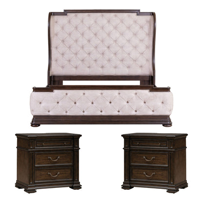 Liberty Furniture - Provence Park Queen Shelter Bed, 2 Night Stands - 765-BR-QSH2NS view 1