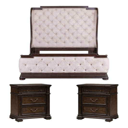 Liberty Furniture - Provence Park Queen Shelter Bed, 2 Night Stands - 765-BR-QSH2NS view 1