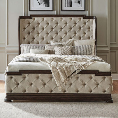 Liberty Furniture - Provence Park - Queen Shelter Bed in Brown - 765-BR-QSH view 1
