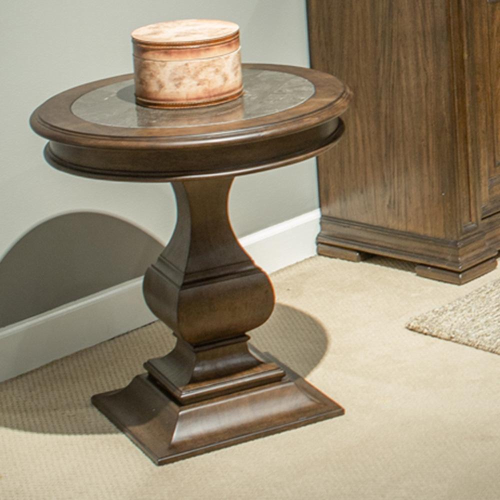 Liberty Furniture - Provence Park Round End Table in Chateau Brown - 765-OT1021 veiw 1