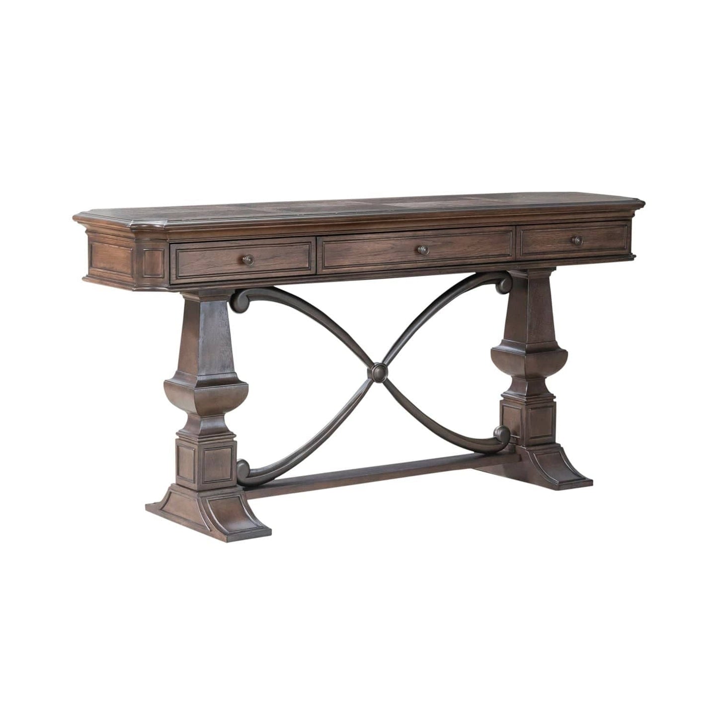 Liberty Furniture - Provence Park Sofa Table in Chateau Brown - 765-OT1030 veiw 1