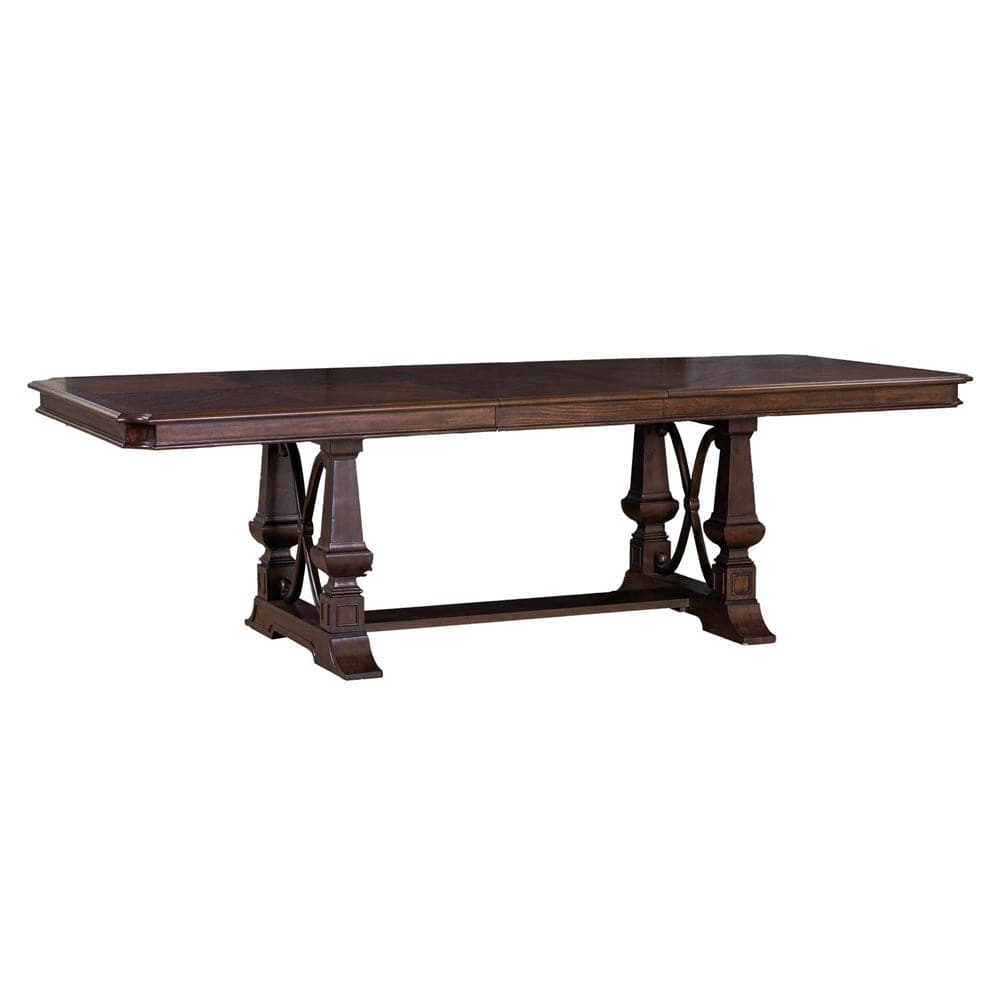 Liberty Furniture - Provence Park - Trestle Table Set in Brown - 765-DR-TRS view 3