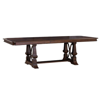 Liberty Furniture - Provence Park - Trestle Table Set in Brown - 765-DR-TRS view 3