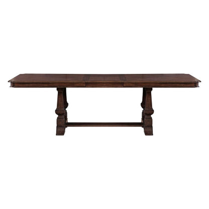 Liberty Furniture - Provence Park - Trestle Table Set in Brown - 765-DR-TRS view 4