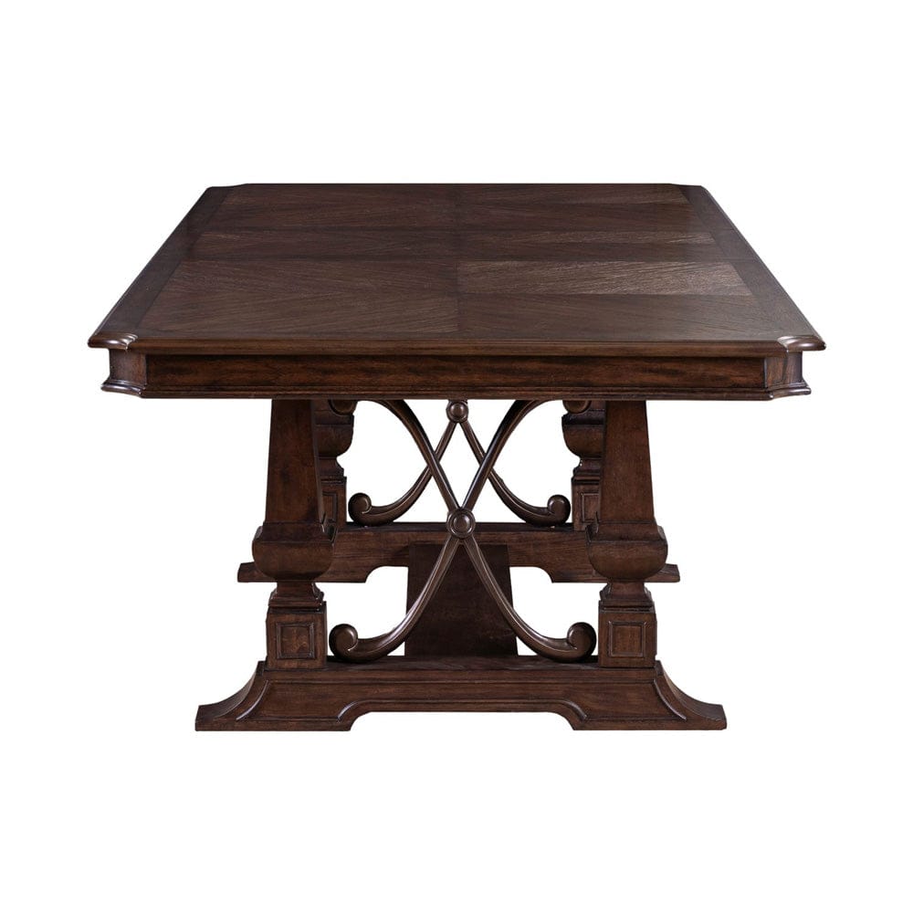 Liberty Furniture - Provence Park - Trestle Table Set in Brown - 765-DR-TRS view 5
