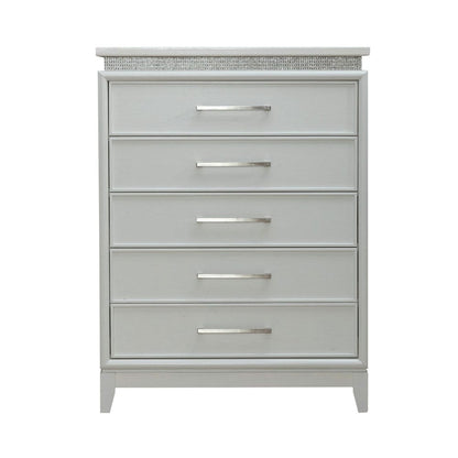 Liberty Furniture - Reflections - 5 Drawer Chest w/ Lights in White - 781-BR41 view 4