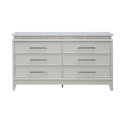 Liberty Furniture - Reflections - 6 Drawer Dresser w/ Lights in White - 781-BR31 view 4