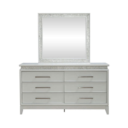Liberty Furniture - Reflections - Dresser & Mirror in White - 781-BR-DM view 4